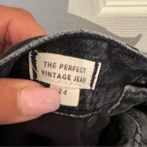 Madewell The Perfect Vintage Jean in Roxstone Wash: Knee-Rip Edition Sz 24 - Picture 9 of 9